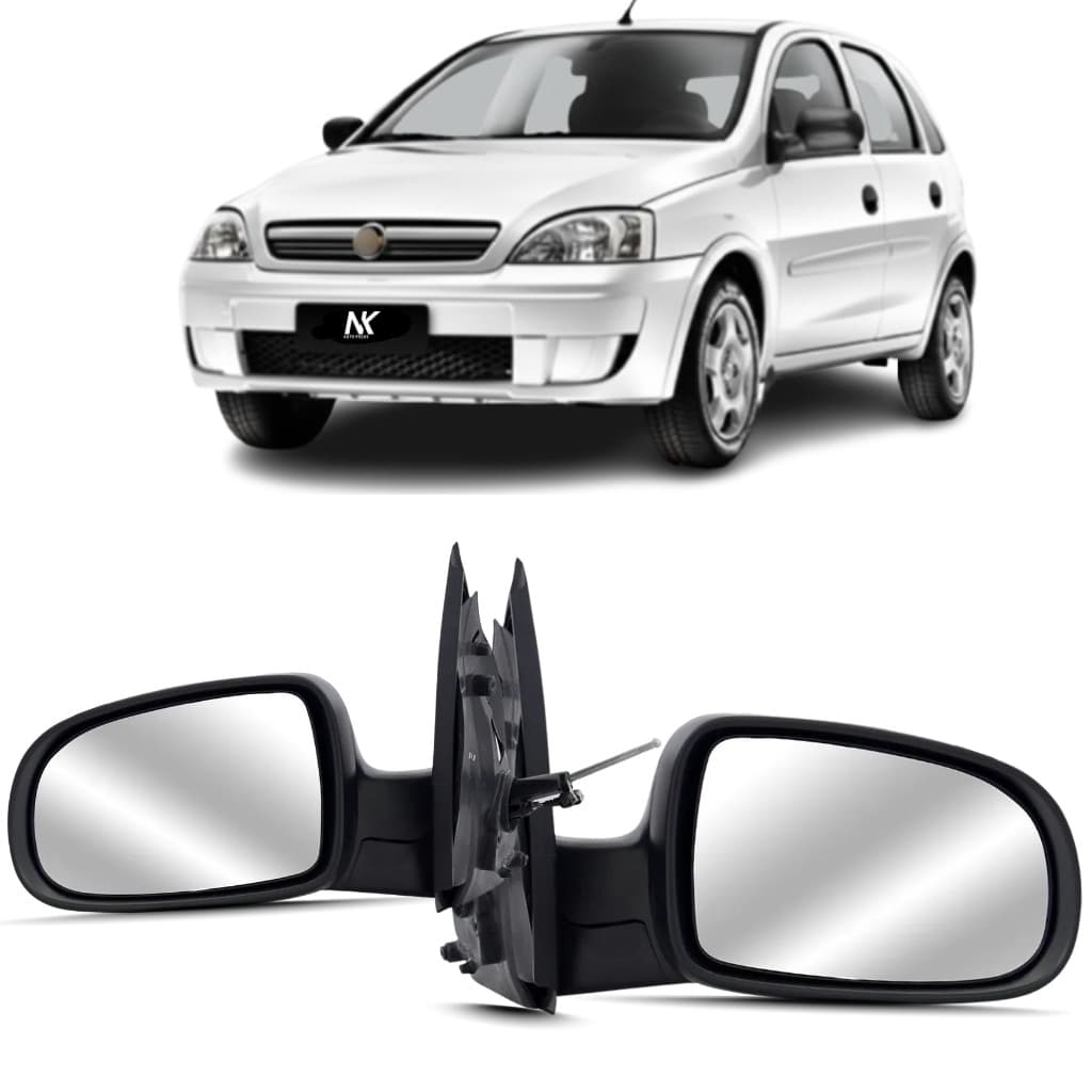 Par/Un Retrovisor Corsa Montana 2002 2003 á 2012 4 Portas Com Controle