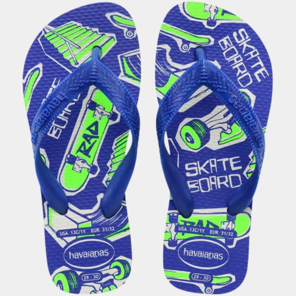 Chinelo Infantil Havaianas Top Athletic Kids - Azul e Verde