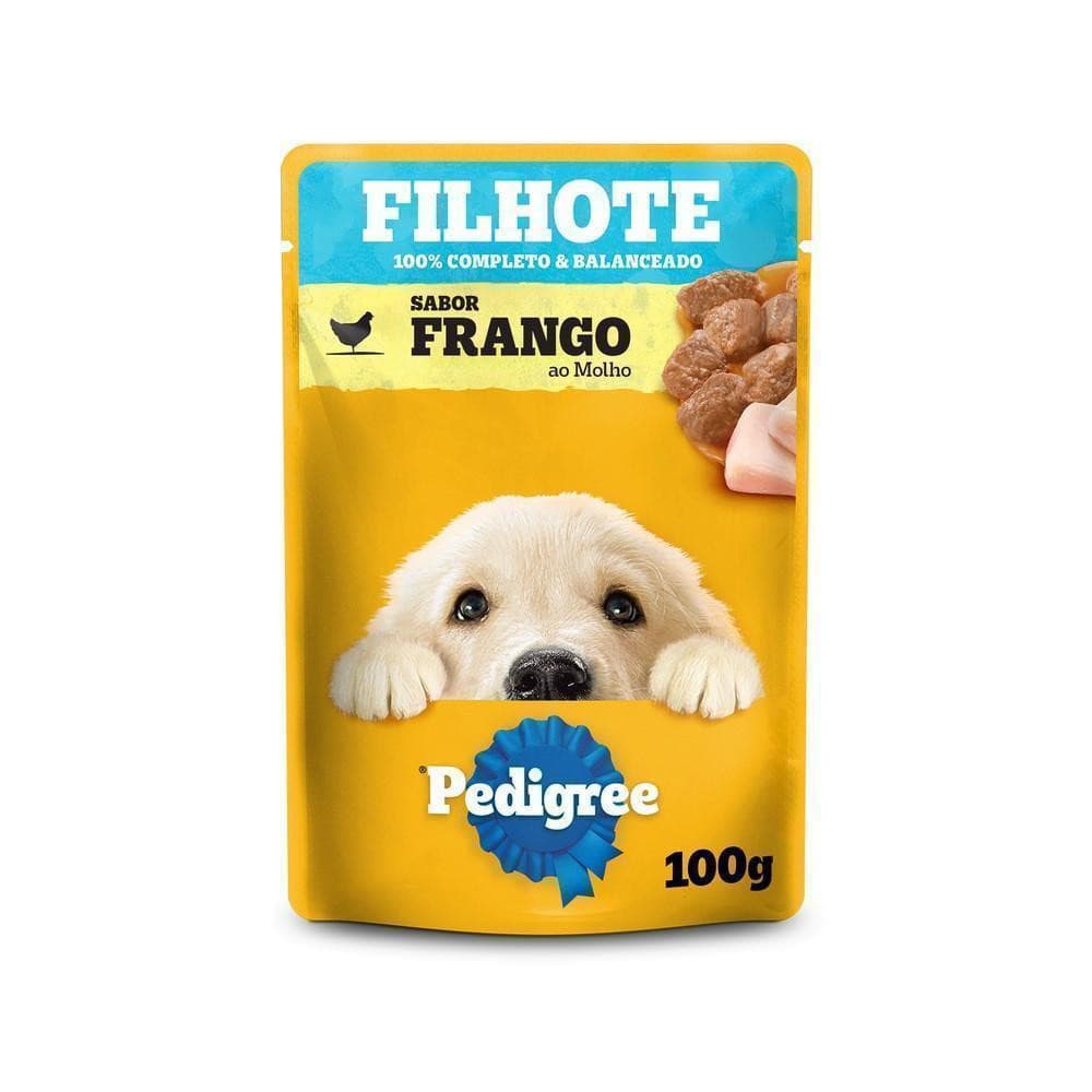 Ração Úmida Pedigree Sachê Frango ao Molho para Cães Filhotes 100g
