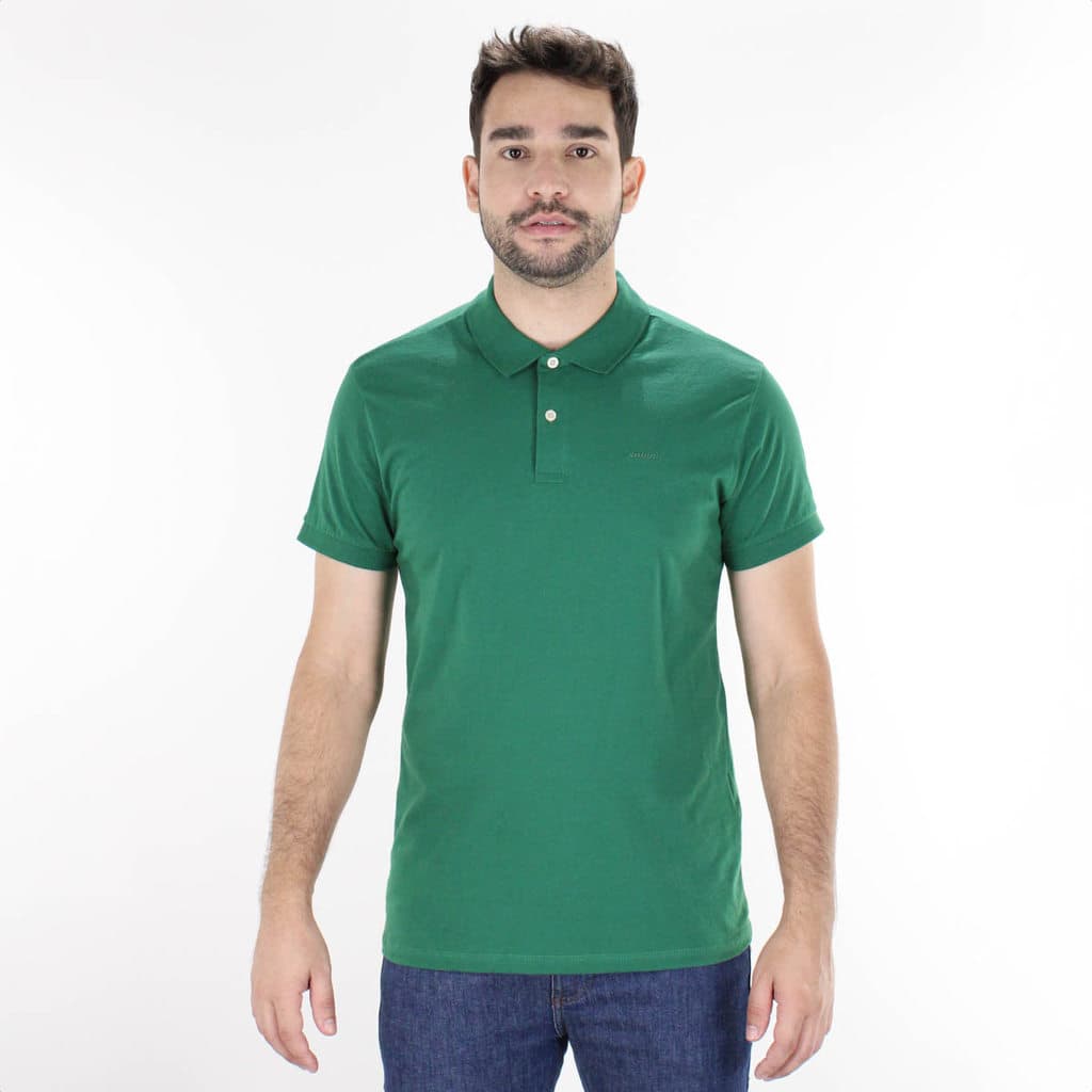 Camiseta Polo Colcci Comfort Manga Curta Verde - Masculino