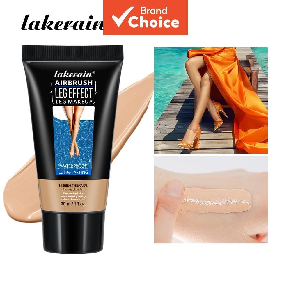 Lakerain Flawless Legs Maquiagem Corretivo - À prova d'água, cobre tatuagens, tom uniforme, bronzeamento, perfeito para