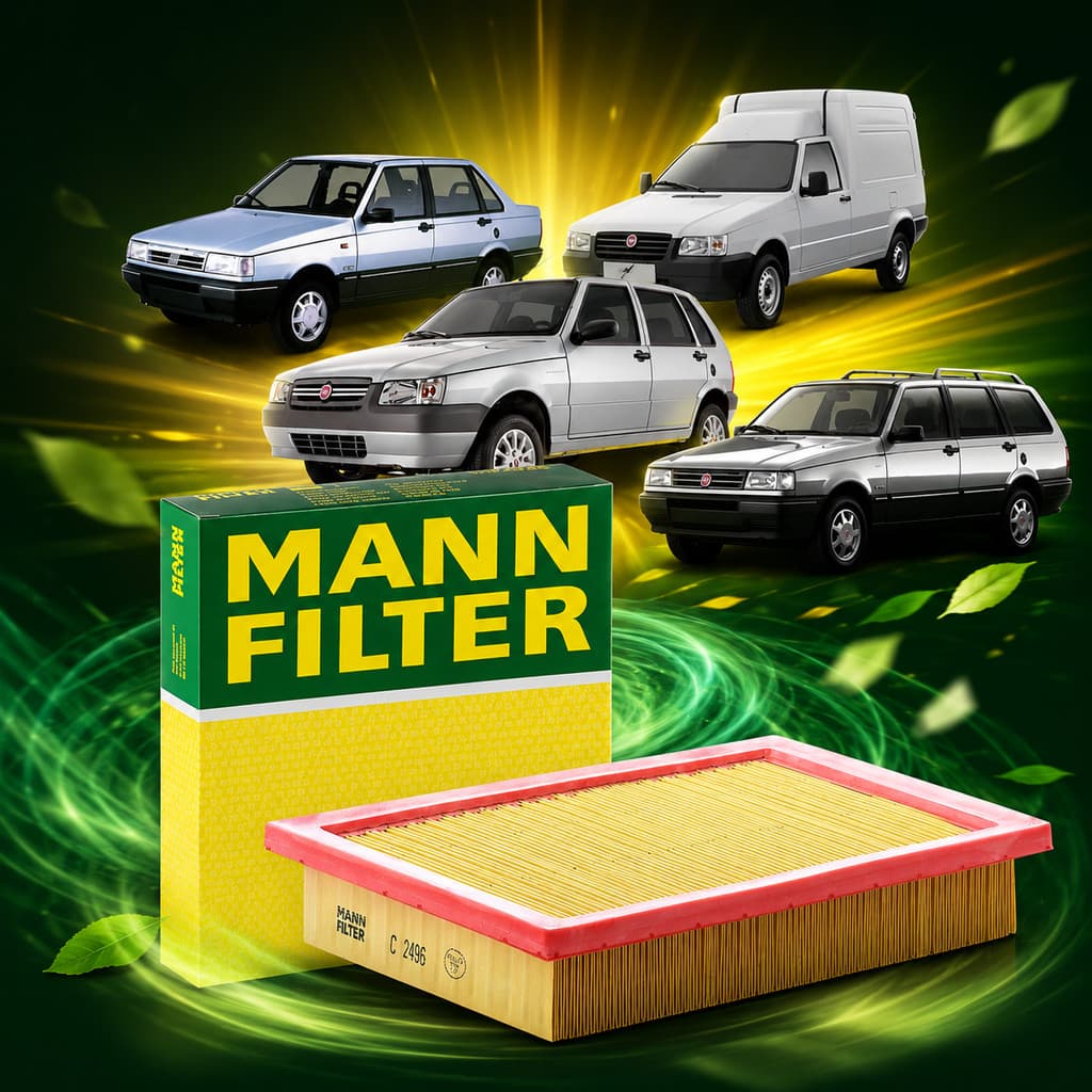 Filtro Ar Do Motor Uno Fiorino Elba Duna Premio C2496 Mann