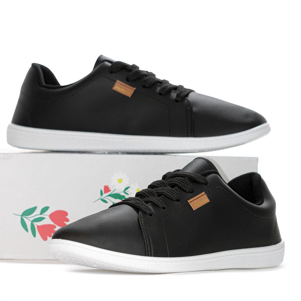 Tênis Moleca Napa Sardenha Neo Slim Preto - Feminino
