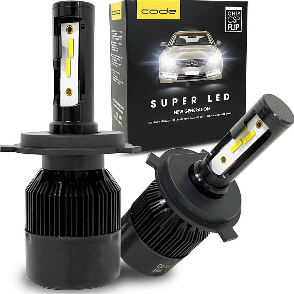 Lampada Led Code 6000k H1 H3 H4 H7 H8 H9 H11 H16 HB3 HB4 H27 TechOne