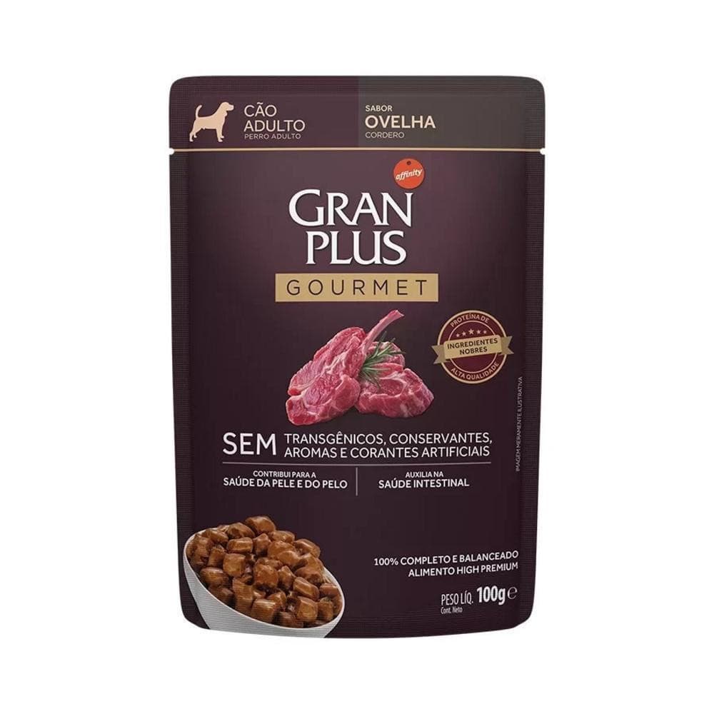 Ração Gourmet Úmida Ovelha P/Cães Adultos 100G Granplus