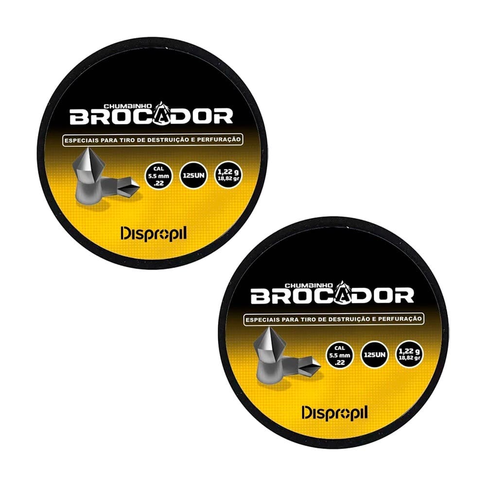 Kit 2x Chumbinho / Chumbo Brocador 5.5mm 125 un - Dispropil