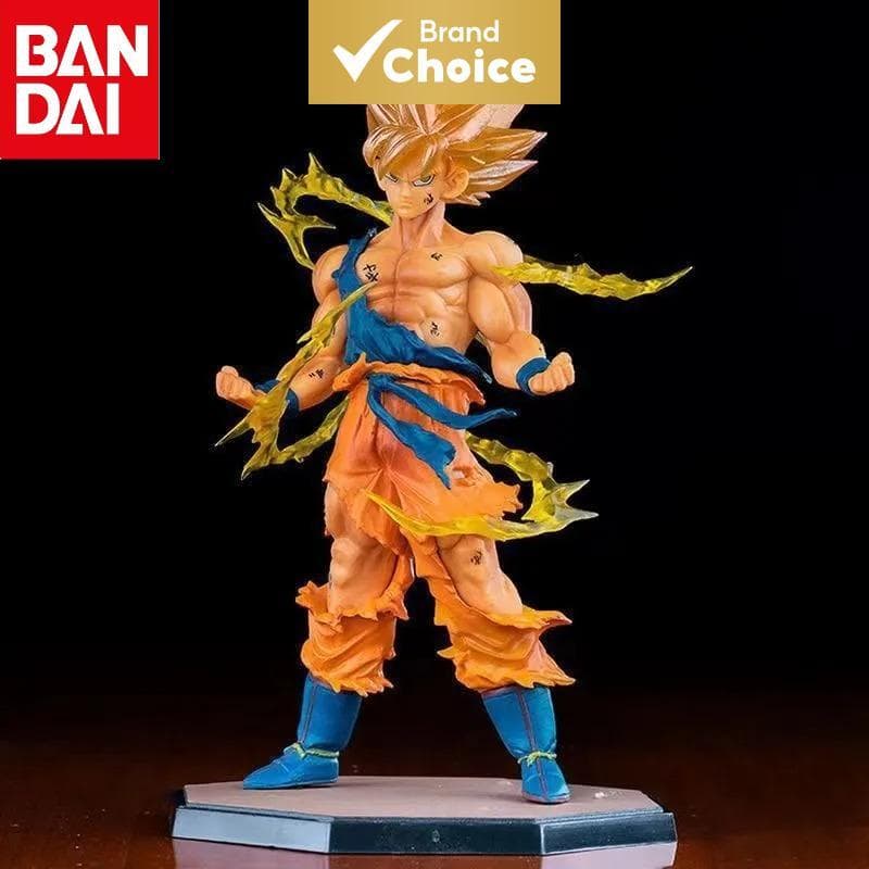 Bandai Hot 17cm Anime Dragon Ball Z Figura Goku Super Saiyan Estátua Modelo PVC Coleção Decoração de Mesa Figura de Ação
