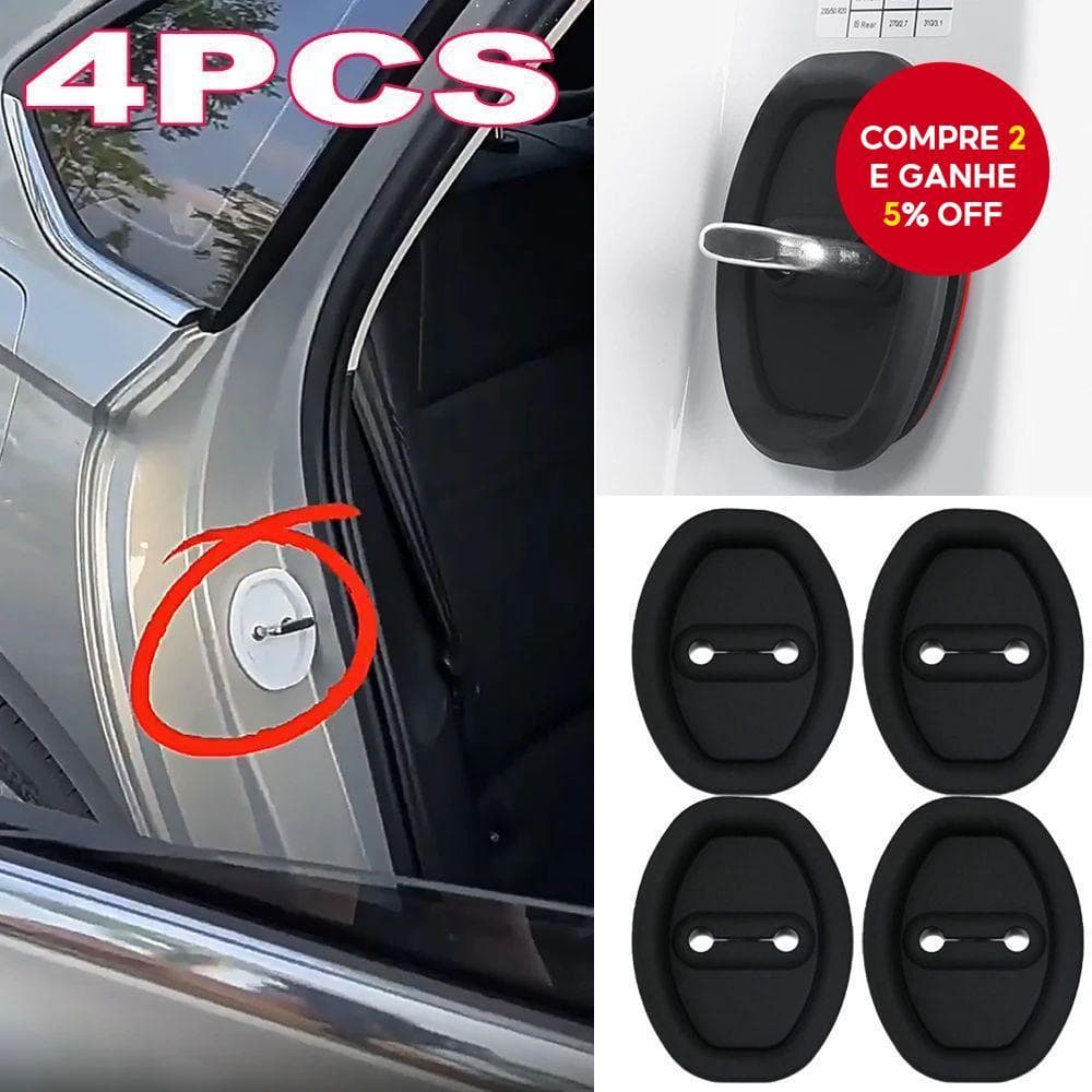 Amortecedor de Impacto para Trava de Porta de Carro, Almofada de Silicone Universal para Redução de Ruído e Proteção