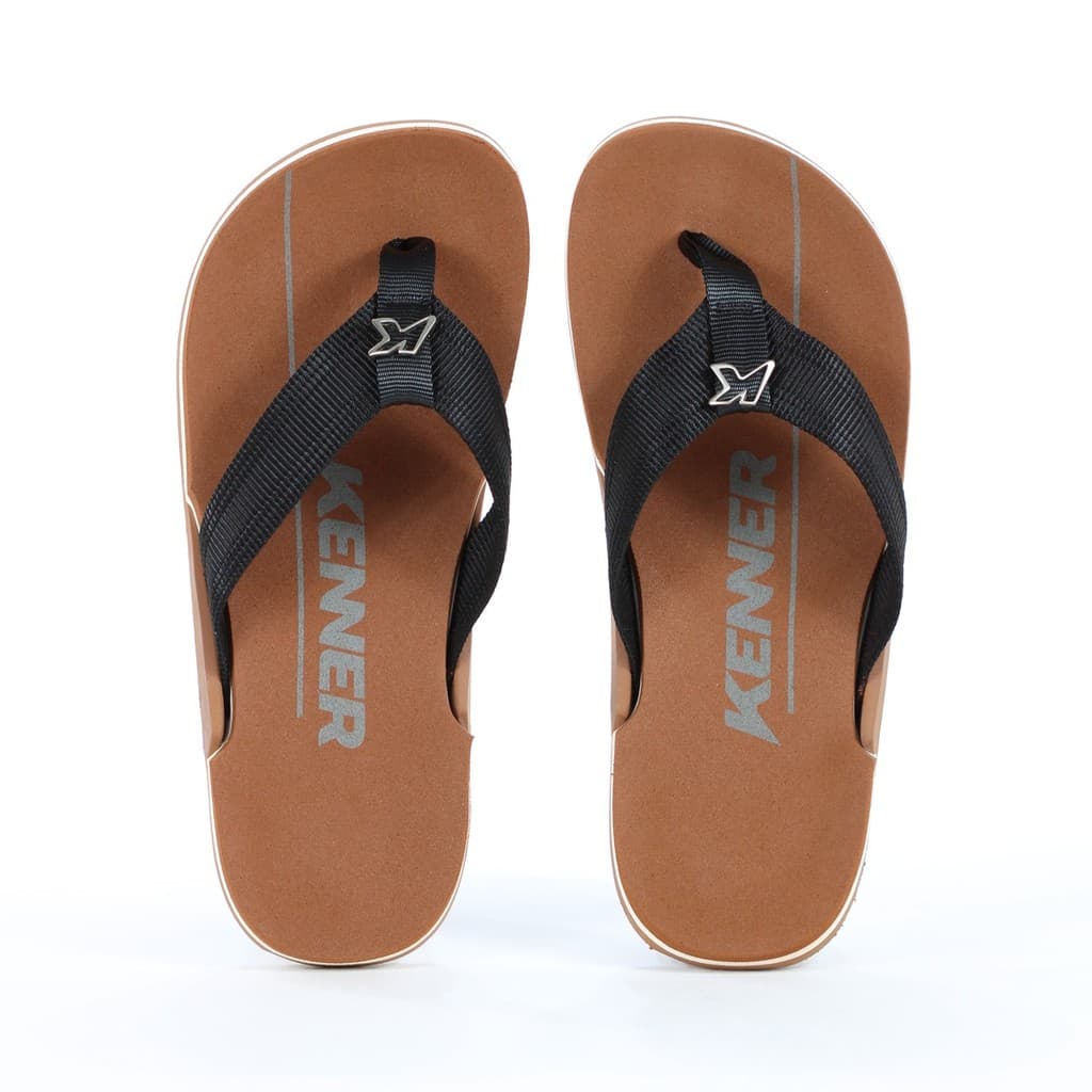Chinelo Kenner NK6 Pro Marrom e Preto - Juvenil