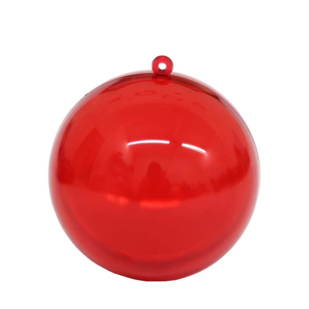 60 Unidades Esfera 7cm Vermelha Natalina Vermelha