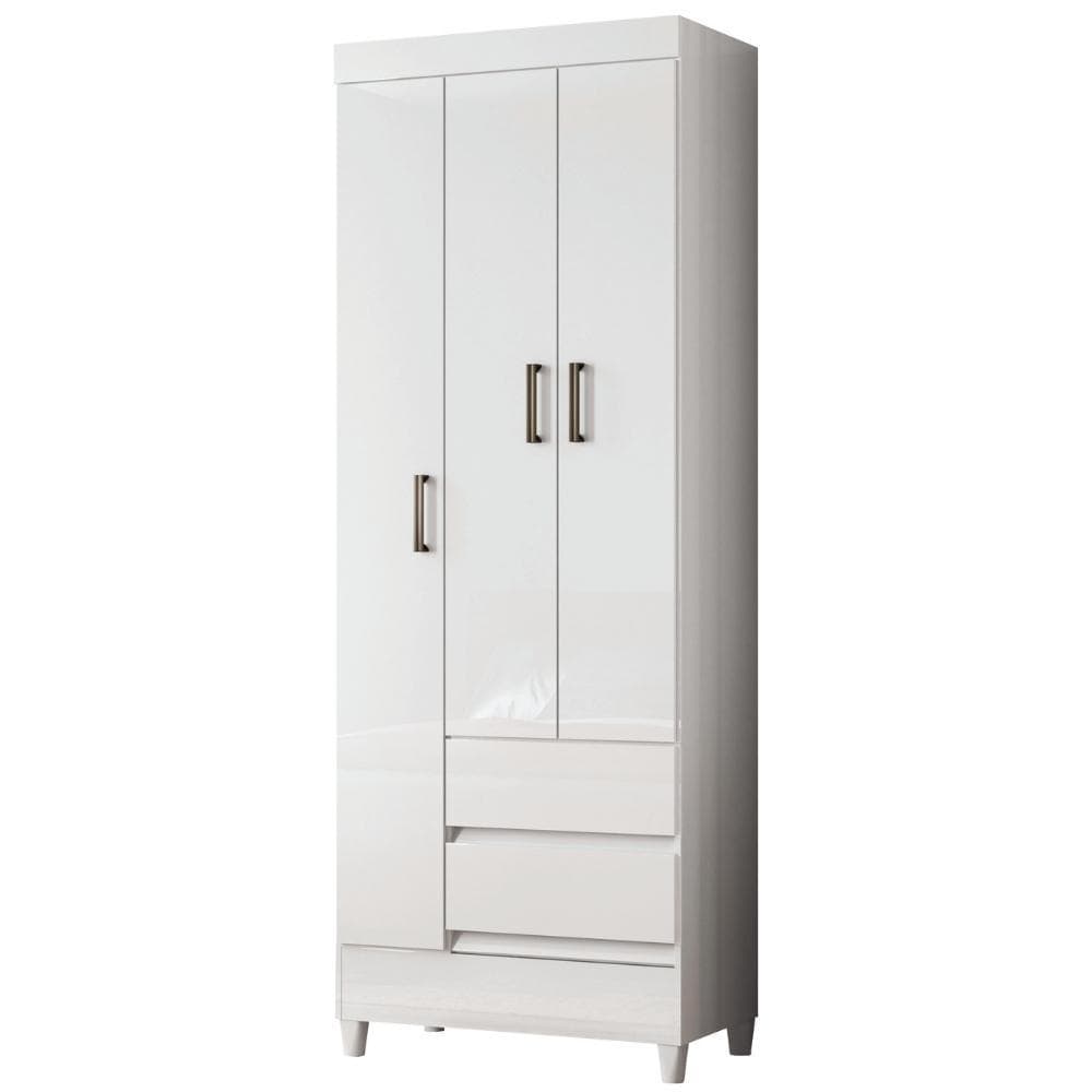 Guarda Roupas Solteiro 3 Portas 2 Gavetas Temis