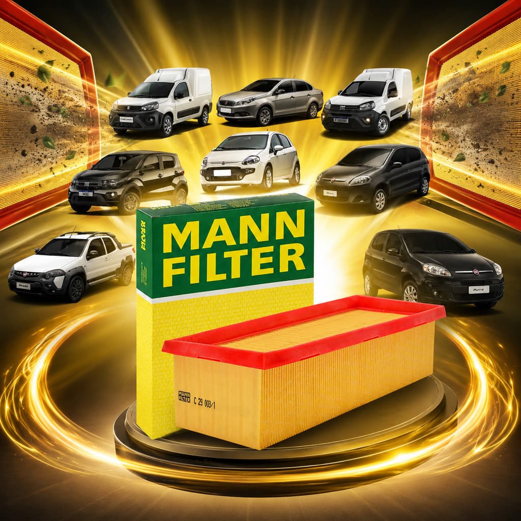Filtro Ar Motor Fiat Uno 1.0/1.4 8V Fire Flex Após 2010/ Mobi 1.0 8V Após 2017/ Palio 1.4 8V Flex Após 2011 - C29003/1