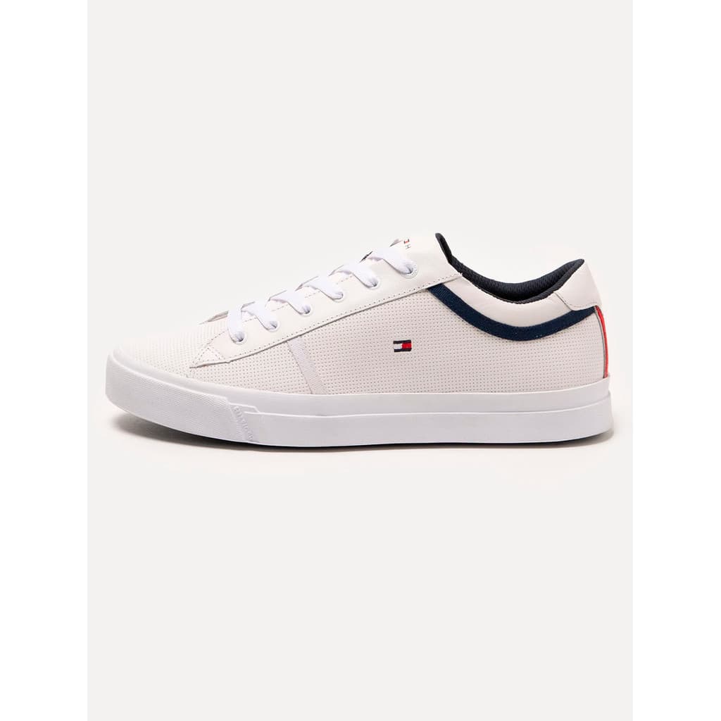 Tênis Tommy Hilfiger Masculino Jay 13A Iconic Leather Puched Original Branco