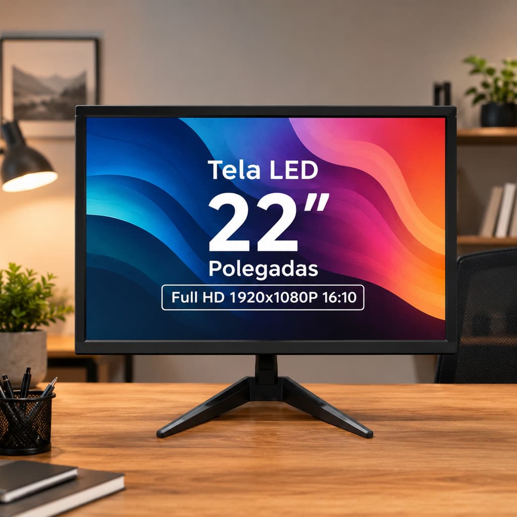 Monitor 22 Polegadas LED Full HD HDMI VGA USB VESA Alto Falante Integrado para Computador SIGMA-M2210A