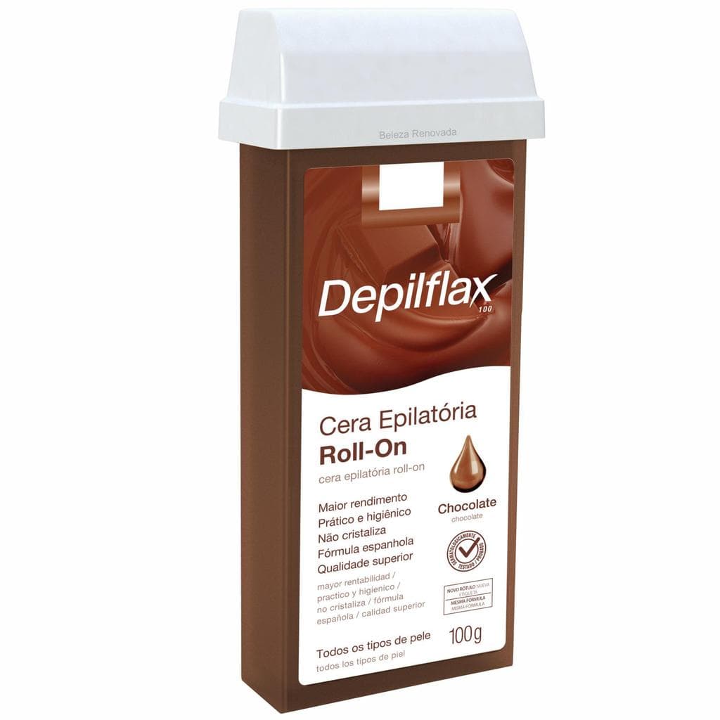 Cera Depilatória Roll-On corporal facial 100g Depilflax