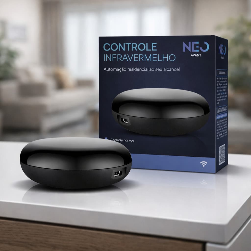Controle Universal de Infra Vermelho Inteligente Wi-fi 2.4 GHz 110v/220v Bivolt Cod: 291100052 Avant Neo