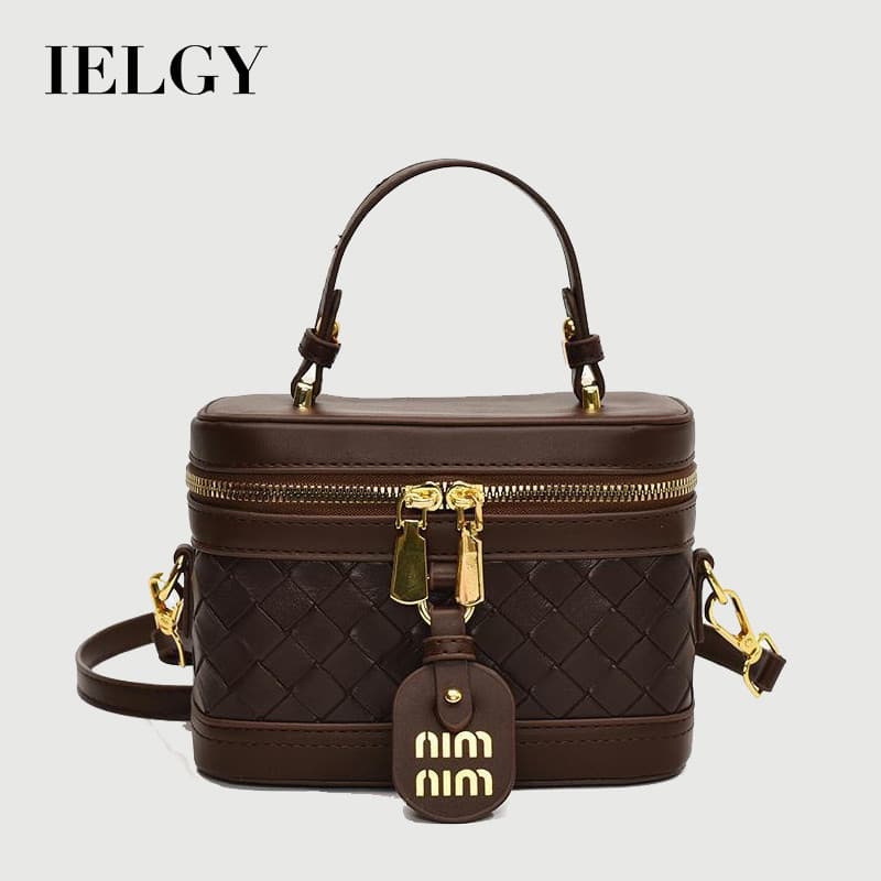 IELGY Outono Inverno Retro Moda Tecido Padrão Crossbody Portátil Caixa Bolsa