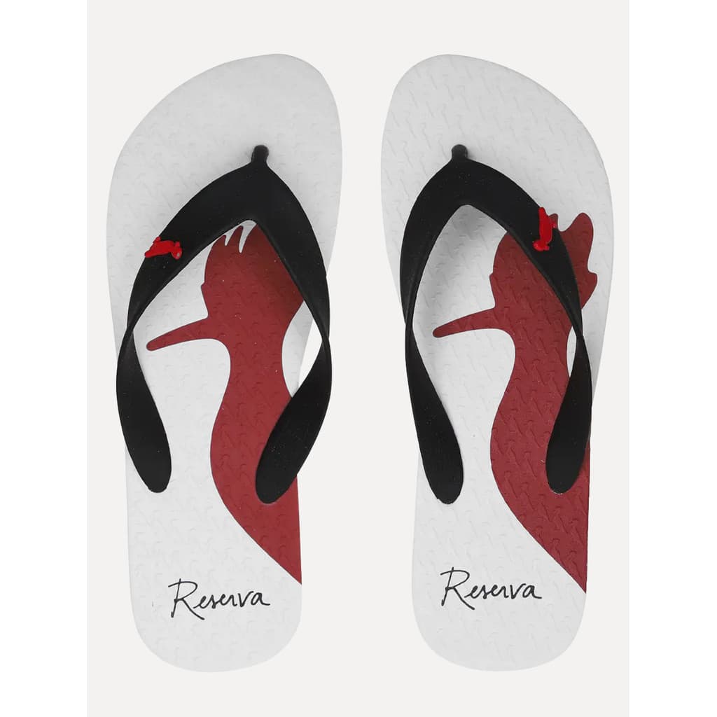 Chinelo Reserva Masculino Trancoso Woodpecker Original Preto/Branco