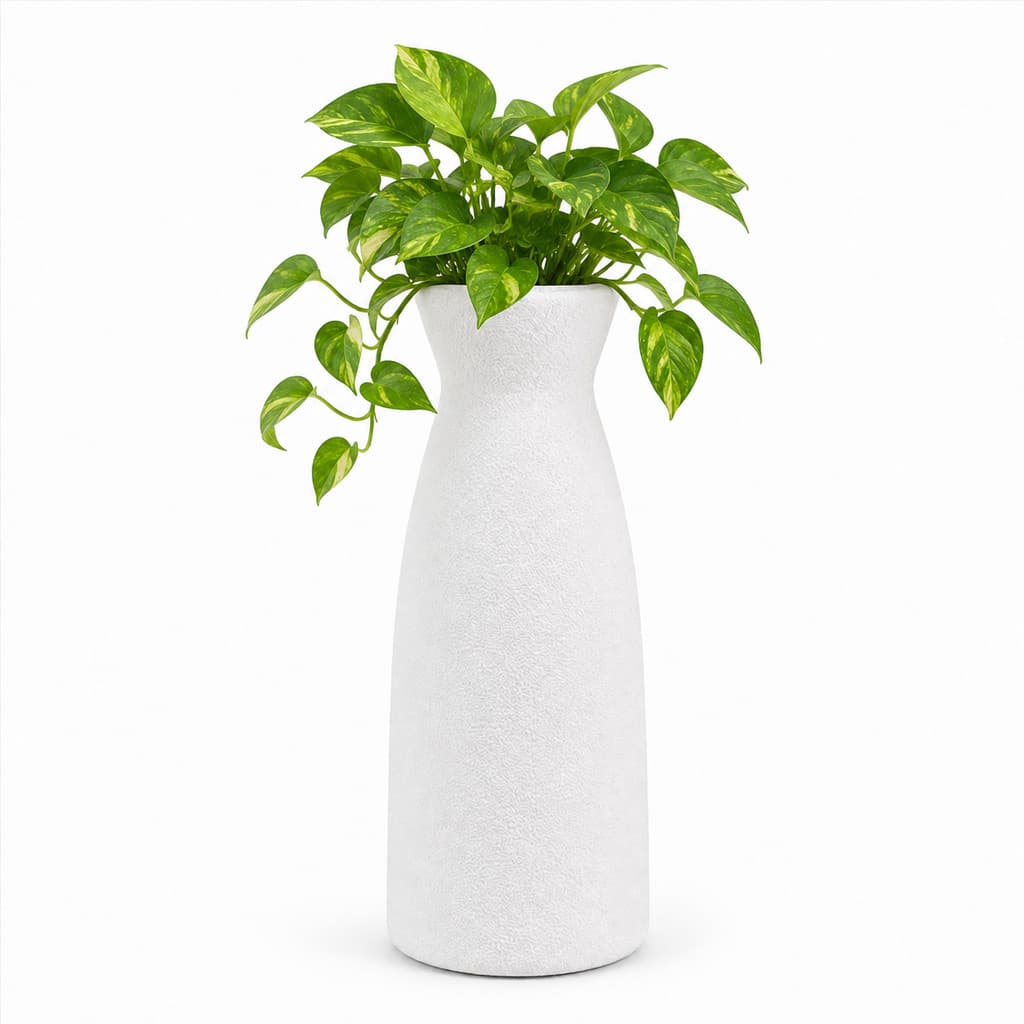Vaso Decorativo Branco Texturizado Minimalista Branco