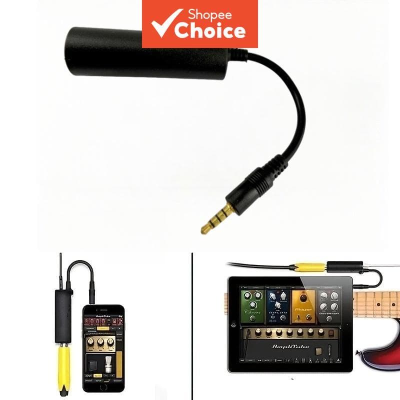 Conversor de Interface de Guitarra de Substituição para iPad/iPhone, Interface de Áudio para Guitarra, Conversor de Cabo