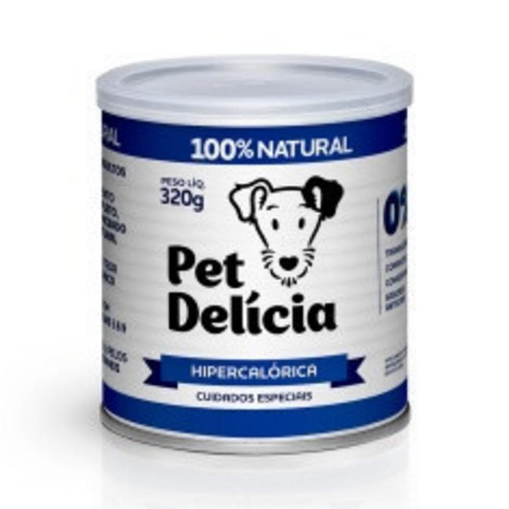 Ração Úmida Natural para Cães Adultos Hipercalórica Pet Delícia 320g