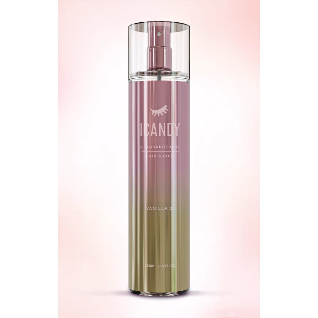 Body Splash Feminino ICANDY Delicius Vanilla Milkshake 21 250ml Original