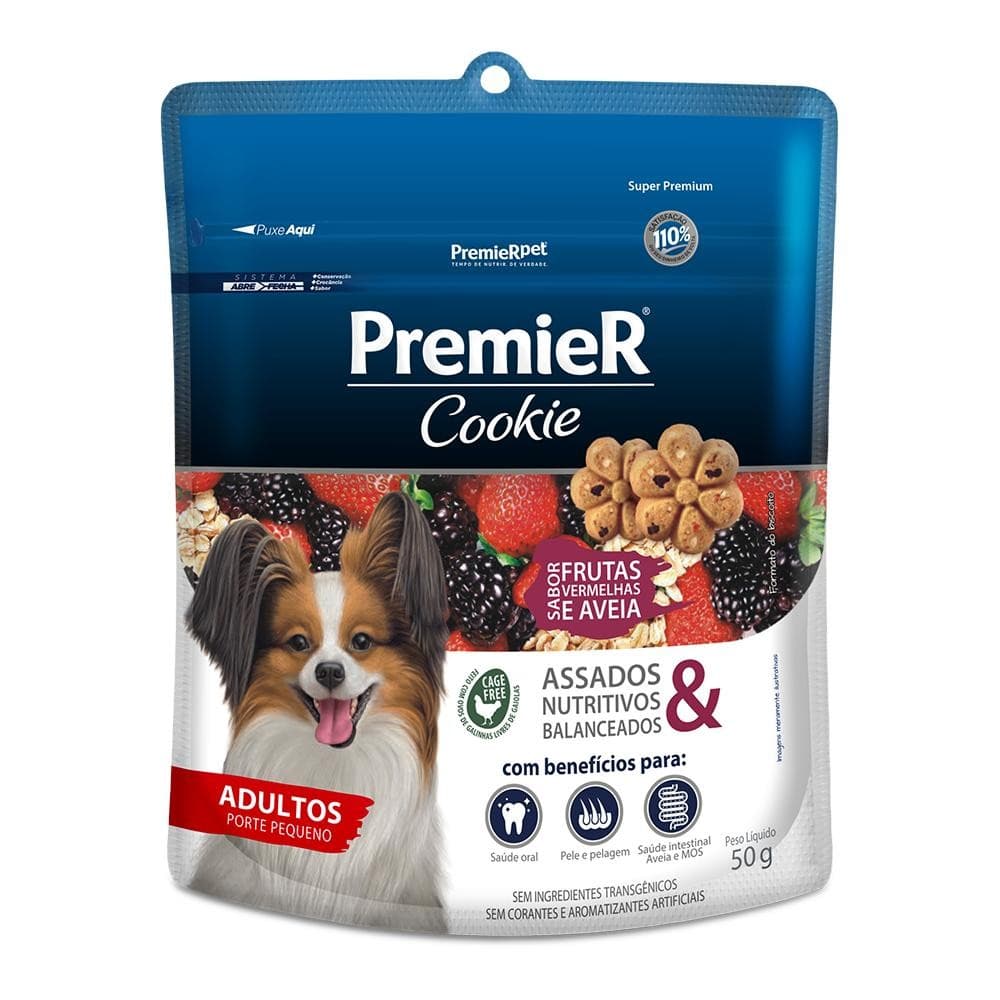 Premier Cookie Cão Raça Pequena Frutas Vermelhas/Aveia 50G