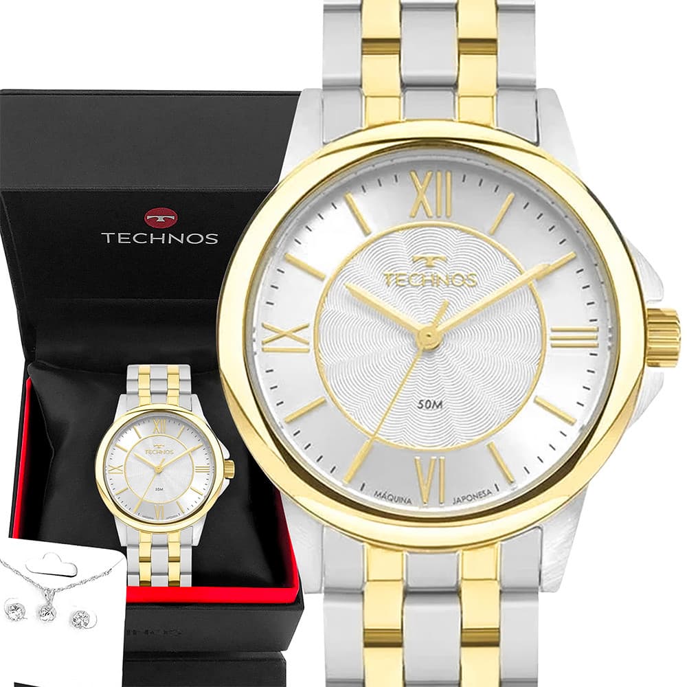 Relógio Feminino Technos Analógico Dourado 1 Ano De Garantia