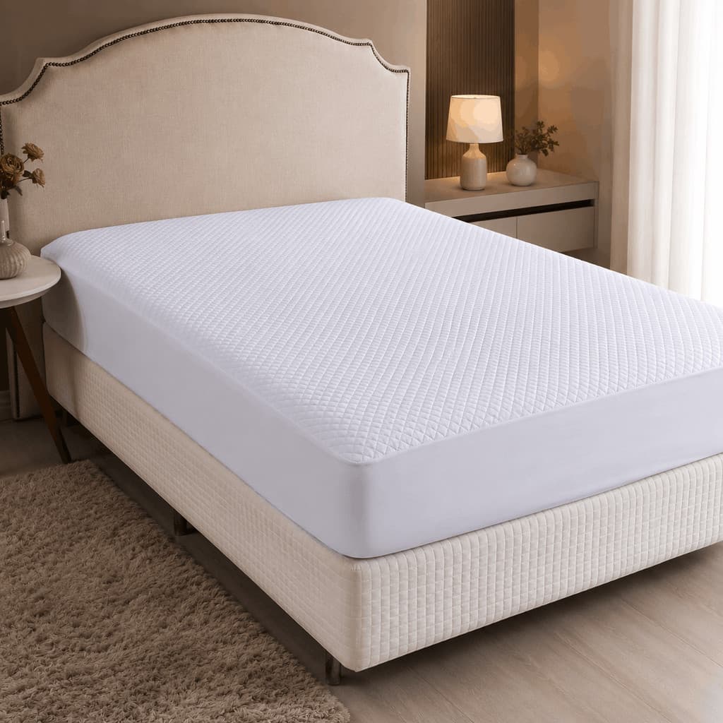 Capa Protetor Impermeável Colchão Solteiro Casal Padrão Queen King Com Elástico Cama Box Anti Xixi