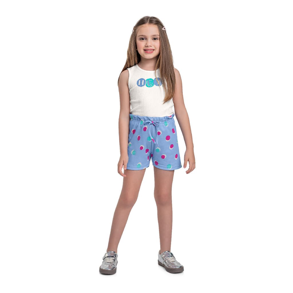 Conjunto Regata Cropped e Short Bee Loop