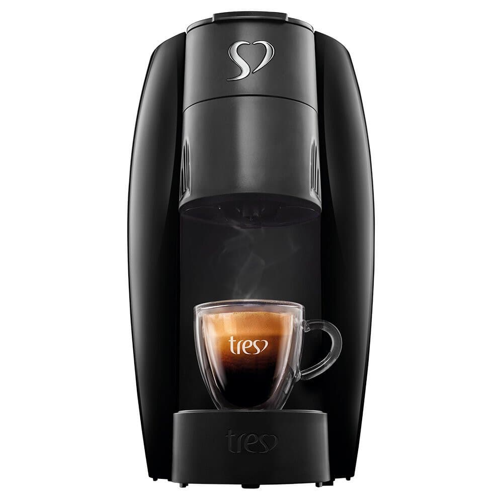 Cafeteira Espresso LOV TRES 3 Corações Preta