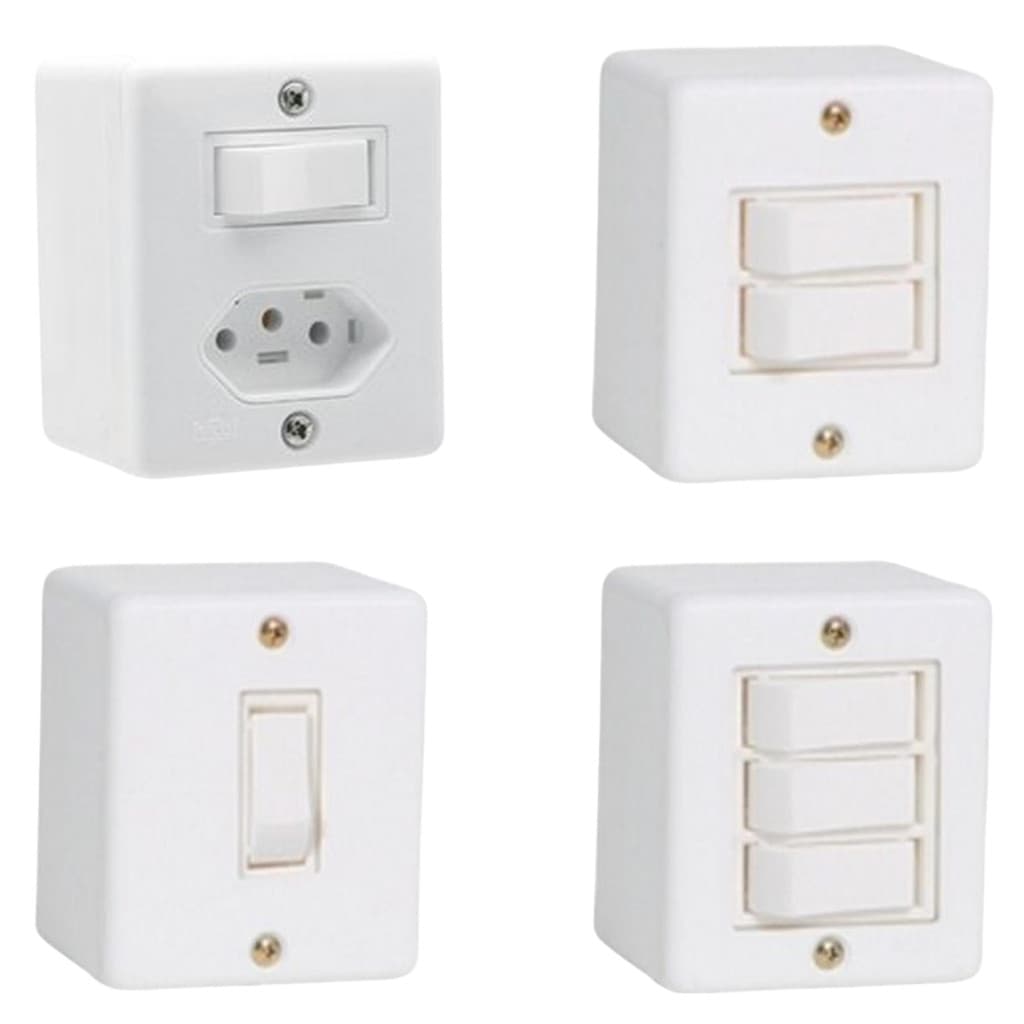 Interruptores Simples Branco Sistema X - Ilumi