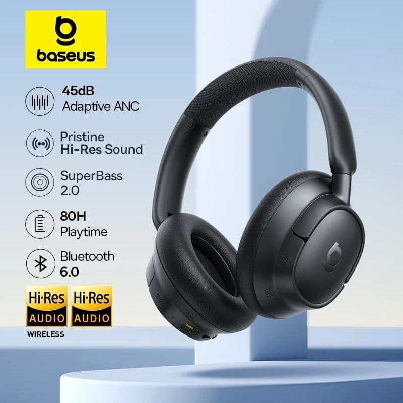 Baseus Bass EH10 Fones De Ouvido Com Cancelamento De Ruído Bluetooth 6.0-45dB Profundo Samrt APP Control