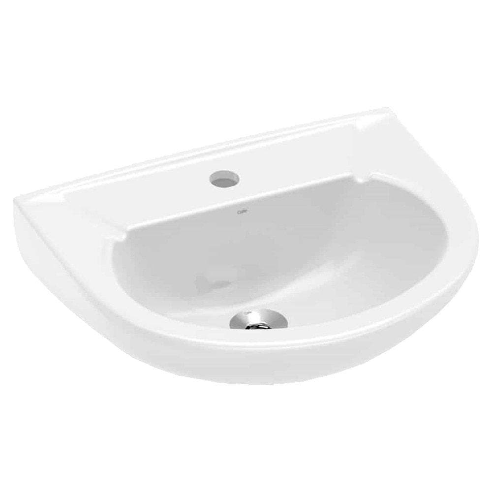 Lavatório para Coluna Celite Saveiro/Azalea 48x40,5cm Central sem Ladrão Branco
