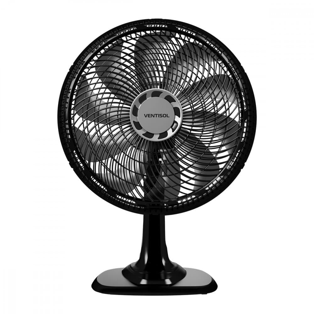 Ventilador de Mesa Ventisol Oscilante Turbo Grade De Plástico 10P 40CM 150W 220V Preto
