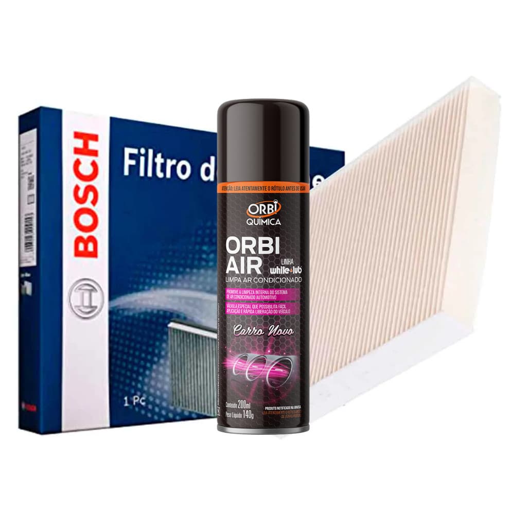 Filtro Ar condicionado Cabine Clio Symbol Original BOSCH + Limpa Ar ORBI Envio Rapido