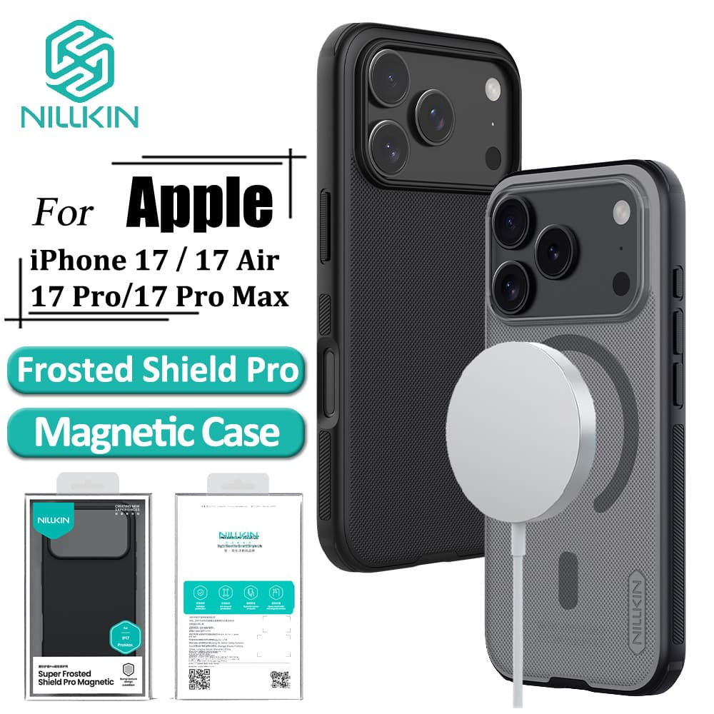 Nillkin Capa Magnética Para iPhone 17 Pro Max 17/16/15 Air Case Super Fosco Escudo Traseira À Prova De Choque