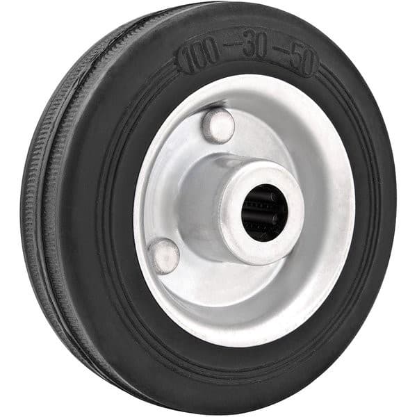 Roda 8" De Borracha Preta Capacidade De 150kg Vonder