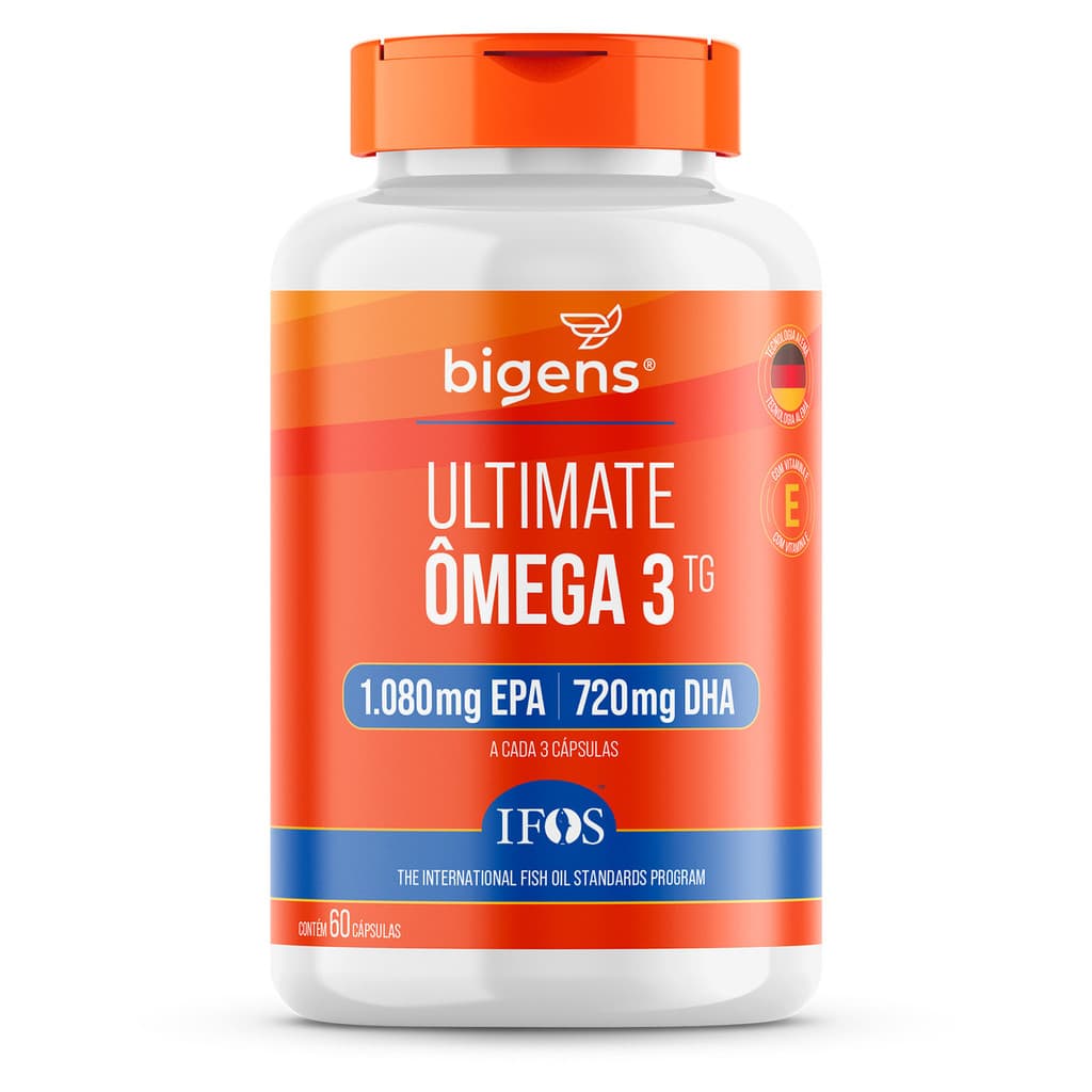 Ultimate Ômega 3 TG, Selo IFOS, 1.080mg EPA + 720mg DHA, 60 caps, Bigens