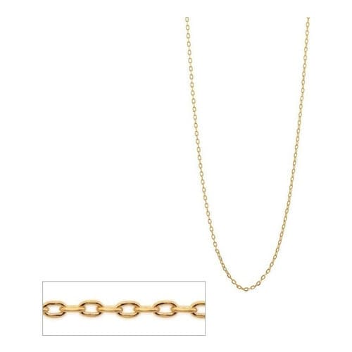 Cordão Rommanel Original Fio Cadeado Banhado A Ouro 50cm 531639 Cor Dourado
