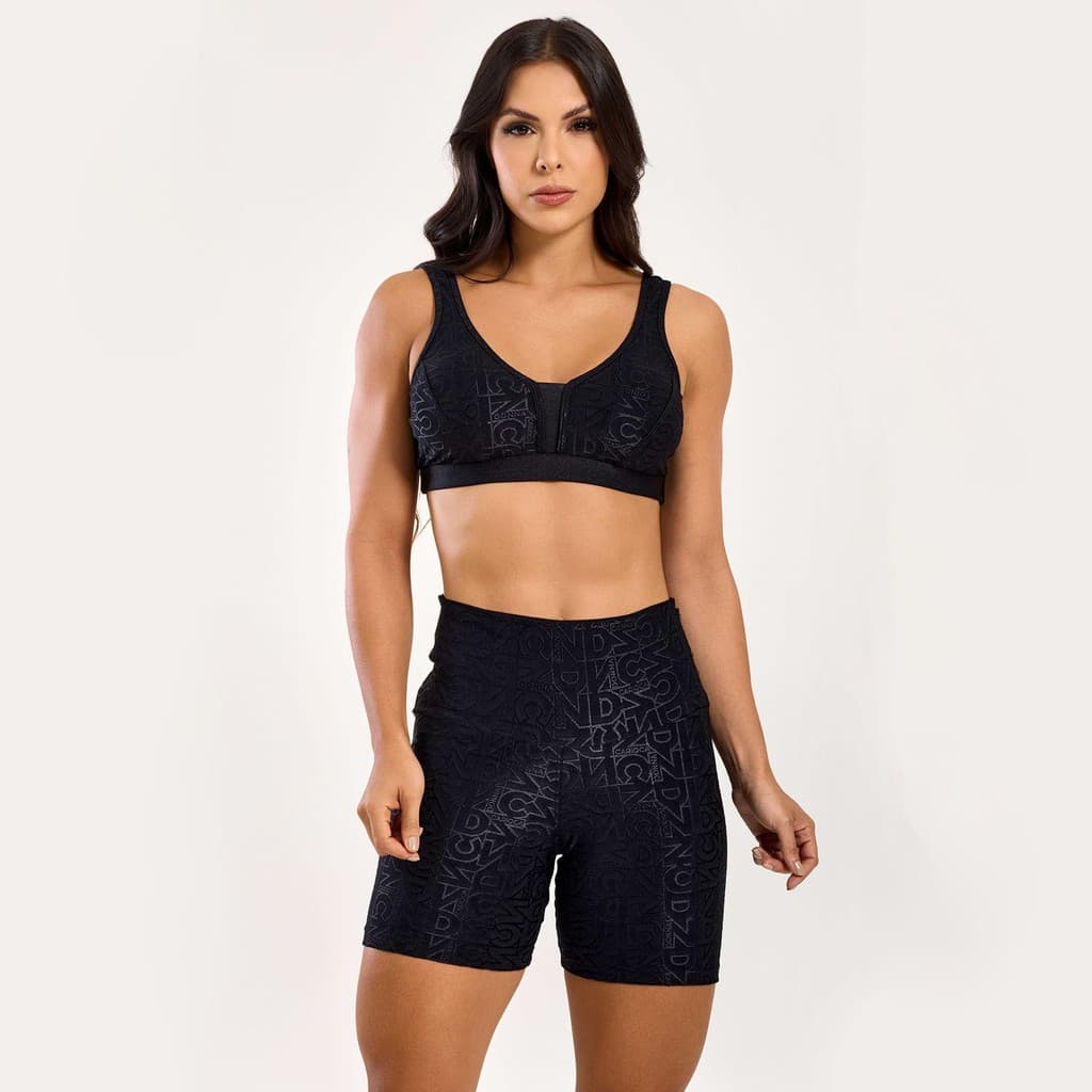 Short j Winner Dnnc Preto Texturizado