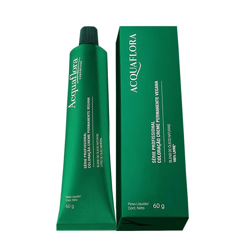 Acquaflora Vegana 5.77 Castanho Claro Marrom Intenso - Coloração Permanente 60g