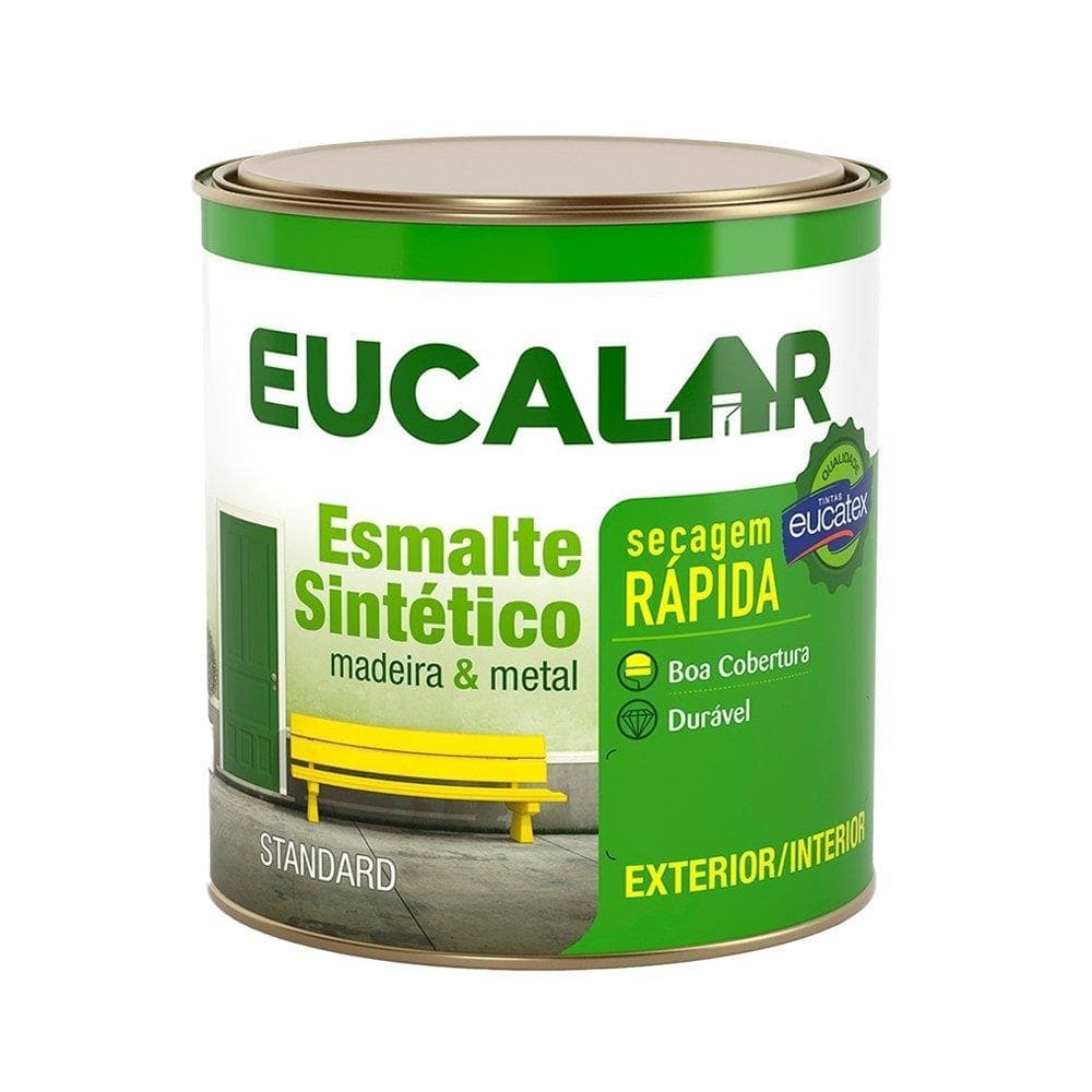 Tinta Esmalte Eucalar Brilhante 900ml Preto