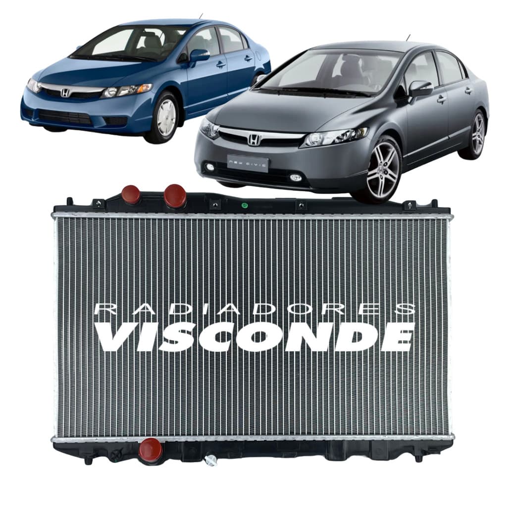 Radiador Visconde Água Honda Civic 1.8 2006-2009 Automático