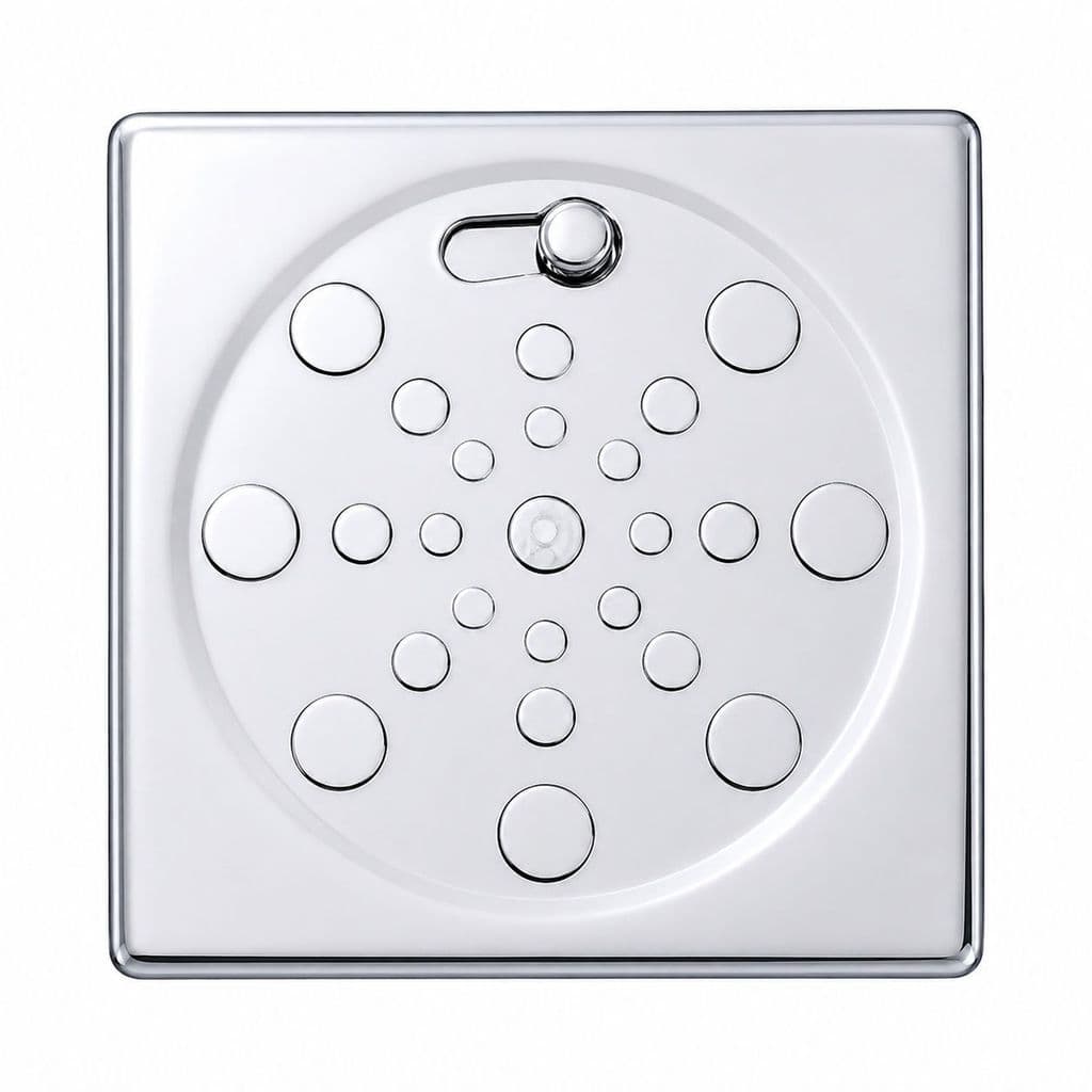 Ralo Abre e Fecha Em Aço Inox Cromado 150 Mm X 150 Mm Com Porta Grelha