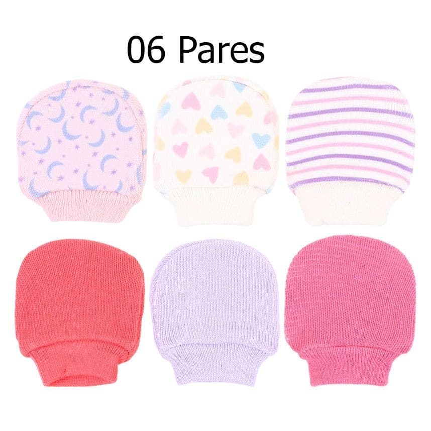Kit 06 Pares de Luvinha Para Bebê Recém-Nascido Pimpolho