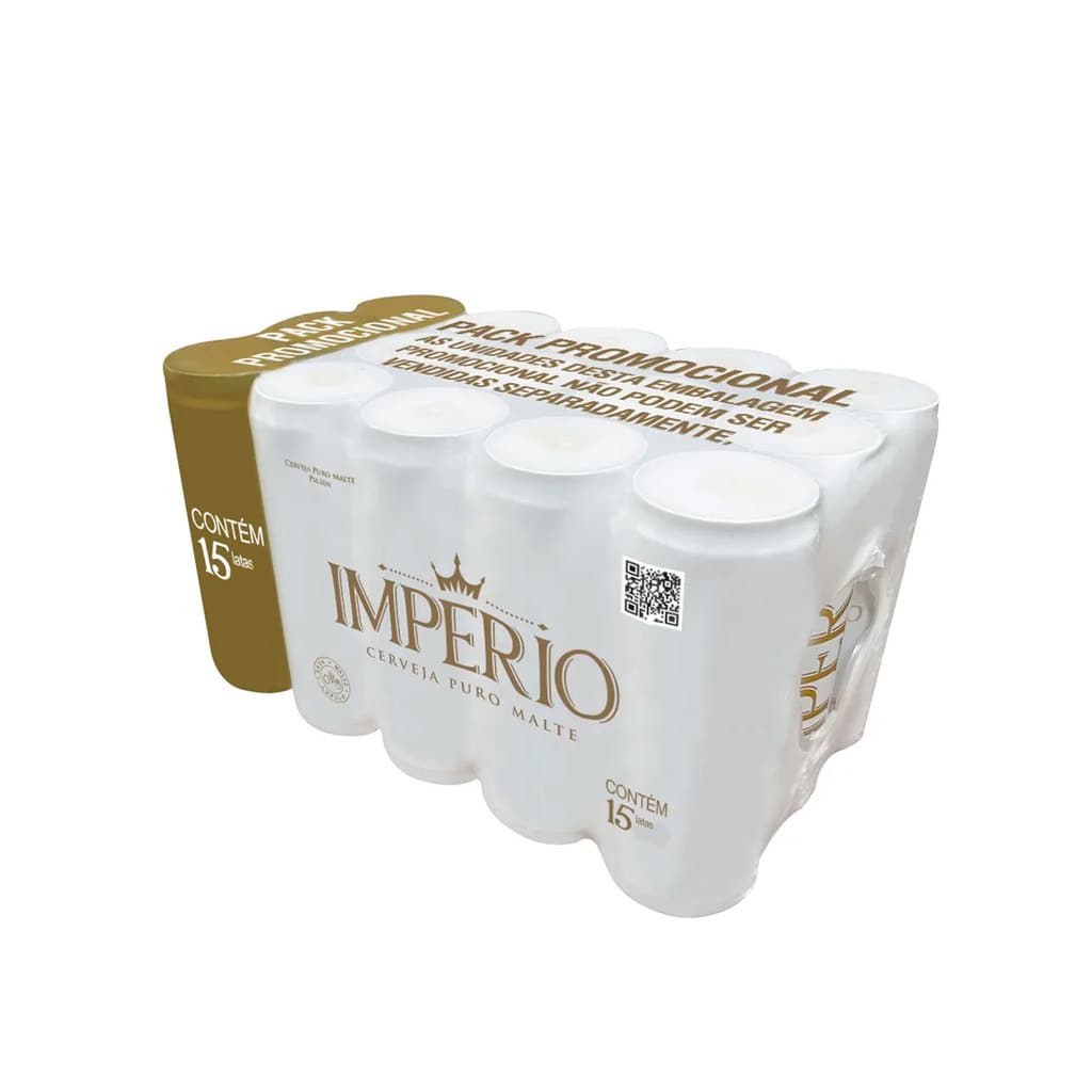 Pack Promocional com 15 un. Cerveja Império Puro Malte Lata 350ml