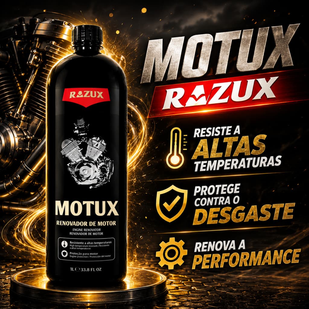 Verniz De Motor Renovador Brilho Proteção Motux Razux 1L