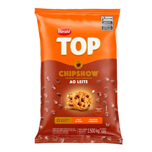 Chipshow Chocolate Ao Leite Forneável Top 2,5kg Harald