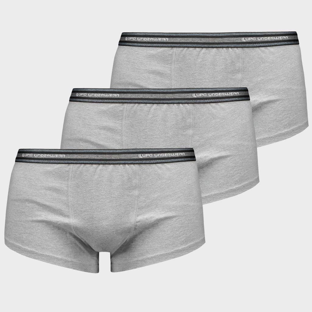 Kit 3 Cuecas Sunga Lupo Basic Algodão com Elastano Cinza